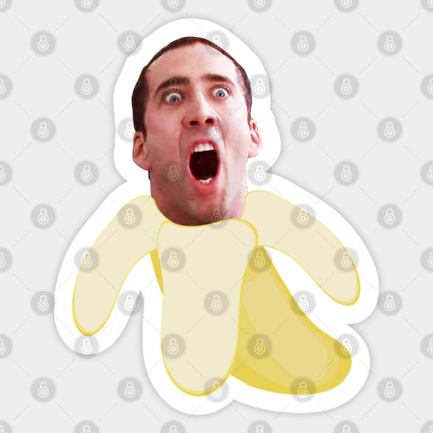 Nicholas cage banana Sticker by YaiVargas